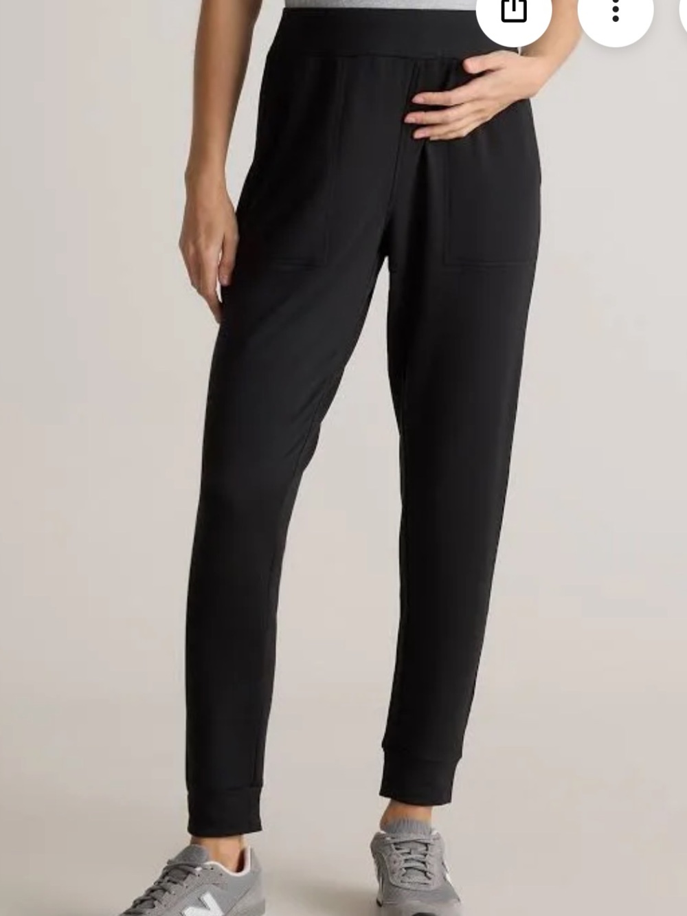Quince Women's SuperSoft Fleece Joggers - Black Maternity